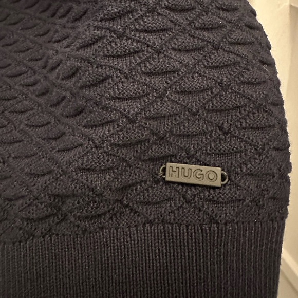 HUGO MENS NAVY SWEATER, COLOR: NAVY, SIZE: L - Picture 4 of 5